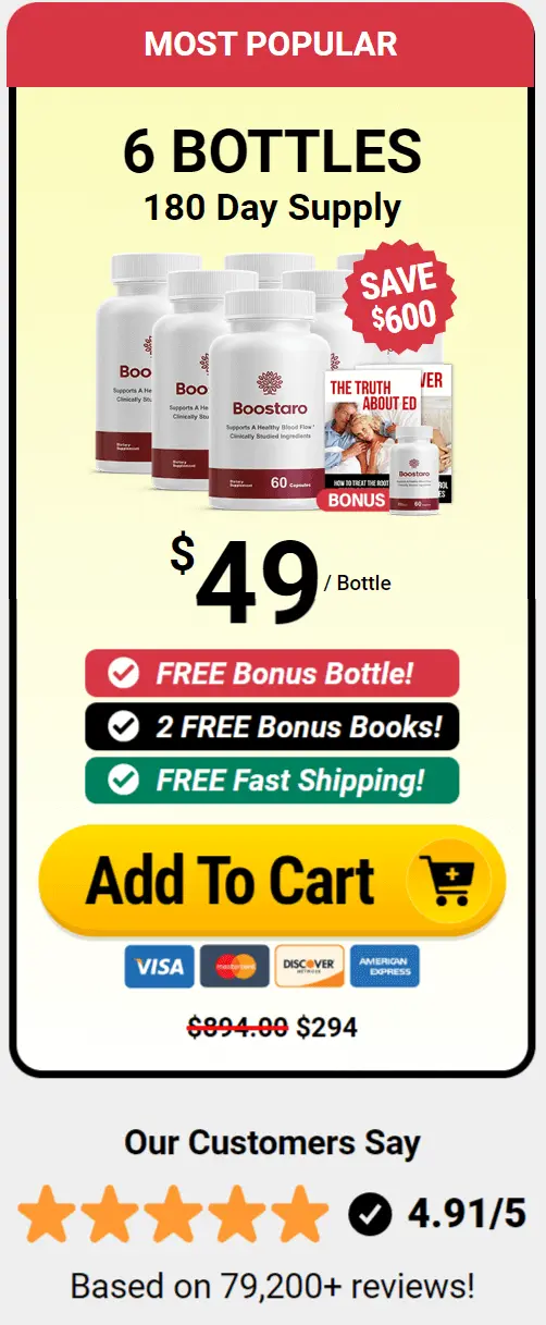 boostaro sale 6 bottle